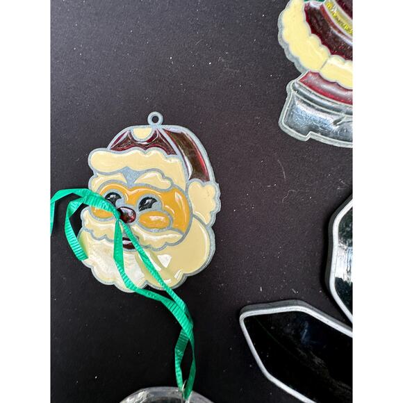 Vintage Lot Of 6 Stained Glass Christmas Suncatchers See Photos -S1C - Picture 4 of 11